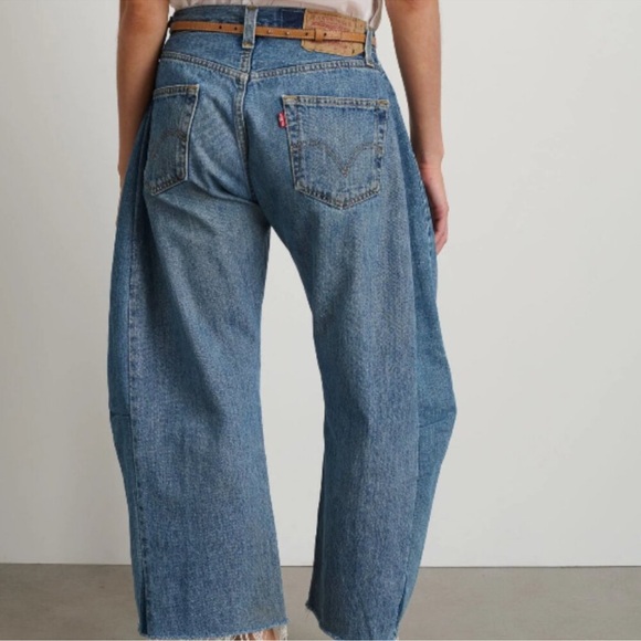 BSIDES VINTAGE LASSO JEAN SLOUCH CROP CLASSIC FADED INDIGO, Size 25 denim jean - Picture 3 of 7